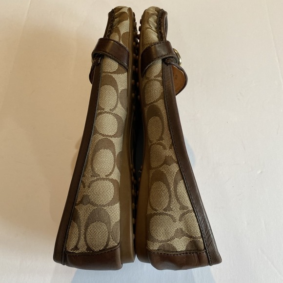 Coach Flores A2160 Women's Brown Casual Slip On Buckle Loafer Flats Size 9.5B - Picture 11 of 13